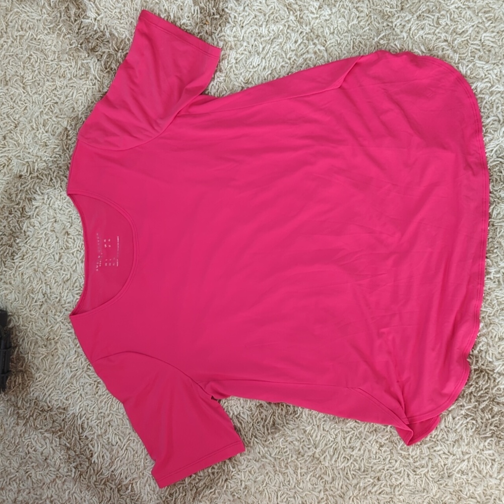 Susan Graver Side Slit Pink‎ Shirt Large
